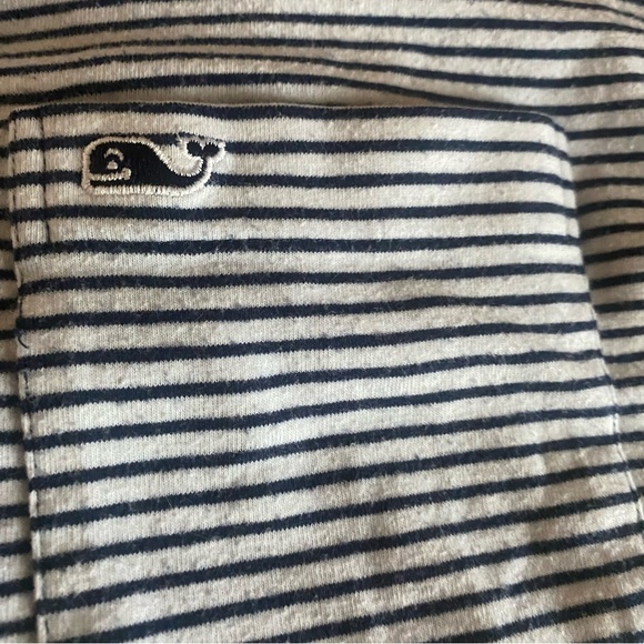 Vineyard Vines Shirt Mens Size XS Edgartown Polo Blue Striped Pocket Whale Logo - Picture 3 of 7